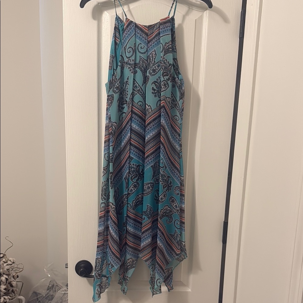 My Michelle Blue and Purple Asymmetrical Sundress